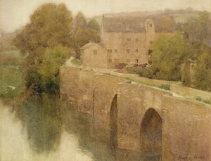 スタバートン橋、デボン 作： Hugh L. Norris